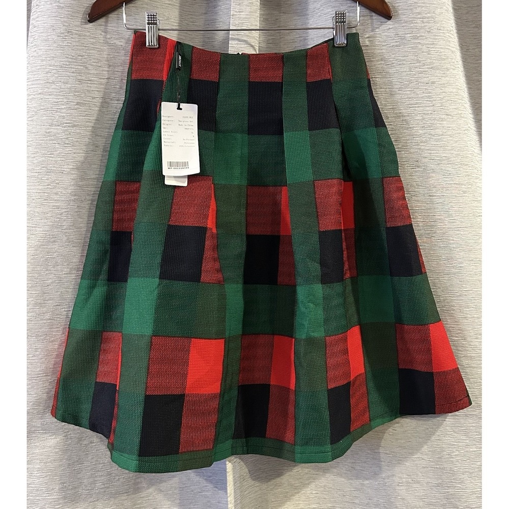 Holiday‎ Red And Green Plaid Skirt Women's Size 8 Elf Holiday Party